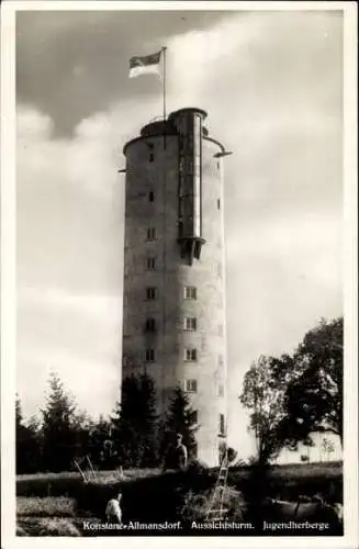 Ak Konstanz am Bodensee, Allmansdorf, Aussichtsturm, Jugendherberge