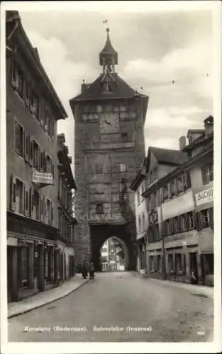 Ak Konstanz Bodensee, Schnetztor, Turmuhr, O. Schucker