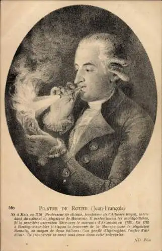 Ak Physiker Jean-François Pilâtre de Rozier