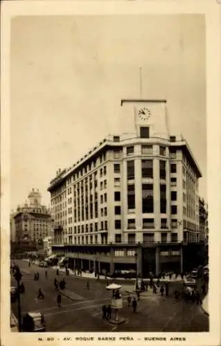 Ak Buenos Aires, Argentinien, Avenida Roque Sáenz Peña