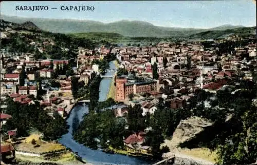 Ak Sarajevo Bosnien Herzegowina, Gesamtansicht