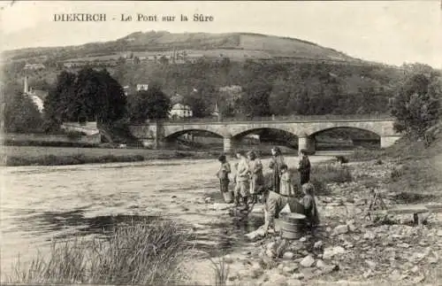 Ak Diekirch Luxemburg, Le Pont sur la Sure