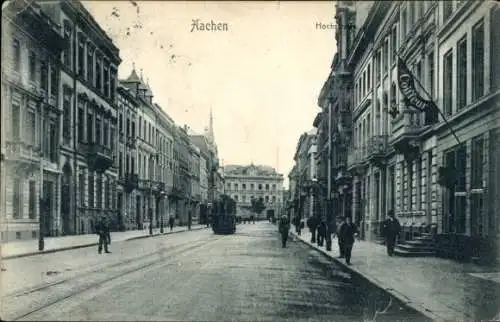 Ak Aachen in Nordrhein Westfalen, Hochstraße, Coiffeur