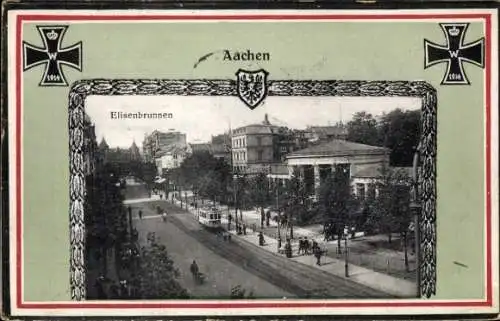 Ak Aachen, Elisenbrunnen, Eisernes Kreuz