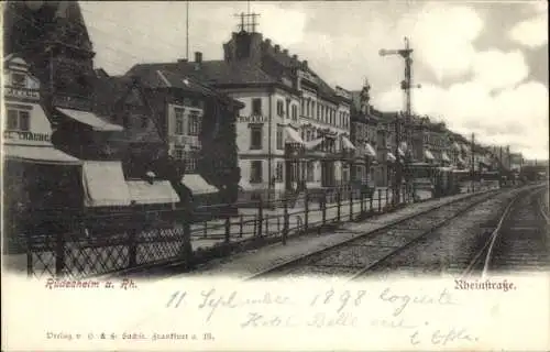 Ak Rüdesheim am Rhein, Rheinstraße