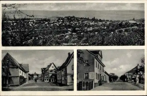 Ak Neuenhain Bad Soden am Taunus Hessen, Straßenansicht, Blick auf Ortschaft und Umgebung