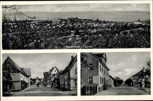 Ak Neuenhain Bad Soden am Taunus Hessen, Straßenansicht, Blick auf Ortschaft und Umgebung