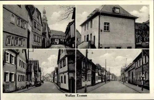 Ak Wallau Hofheim im Taunus Hessen, Straßenpartie, Kirche