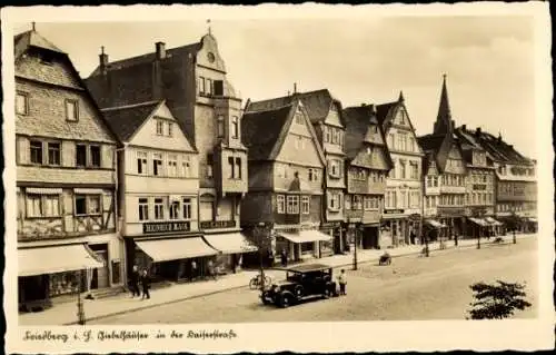 Ak Friedberg in Hessen, Giebelhäuser, Kaiserstraße