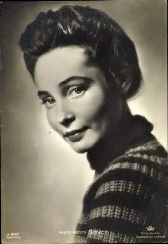 Ak Schauspielerin Hannelore Schroth, Portrait