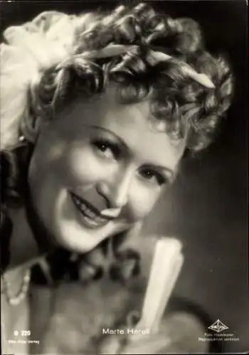 Ak Schauspielerin Marte Harell, Portrait