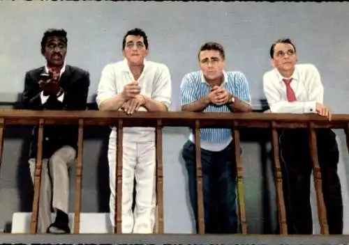 Ak Sänger Sammy Davis jr, Dean Martin, Peter Lawford, Frank Sinatra, Portrait