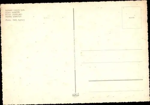 Ak Sänger Sammy Davis jr, Dean Martin, Peter Lawford, Frank Sinatra, Portrait