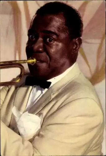 Ak Musiker Louis Armstrong, Portrait