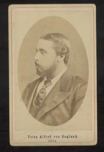 CdV Portrait Prinz Alfred Herzog v. Sachsen-Coburg-Gotha, Herzog v. Edinburgh, Graf v. Kent