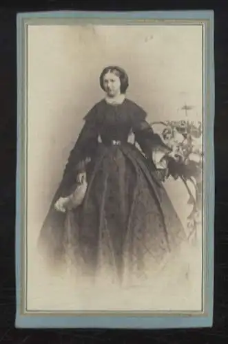 CdV Portrait Carola Königin von Sachsen, geb. von Wasa-Holstein-Gottorp