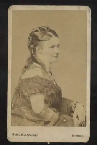 CdV Portrait Carola Königin von Sachsen, geb. von Wasa-Holstein-Gottorp