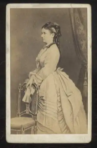 CdV Portrait Carola Königin von Sachsen, geb. v. Wasa-Holstein-Gottorp