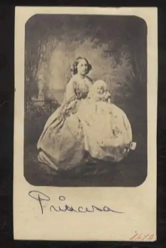 CdV Portrait Maria Anna Königin von Sachsen, geb. Prinzessin von Portugal