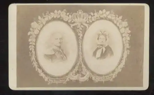 CdV Portrait König Johann I. v. Sachsen und Königin Amalie, geb. v. Bayern