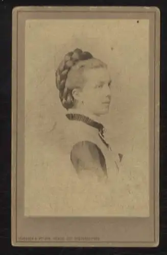 CdV Portrait Marie Prinzessin von Preußen u. Braunschweig, geb. von Sachsen-Altenburg