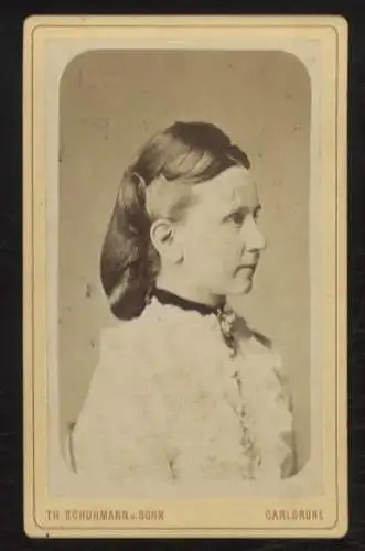 CdV Portrait Großherzogin Luise von Baden, geb. von Preußen