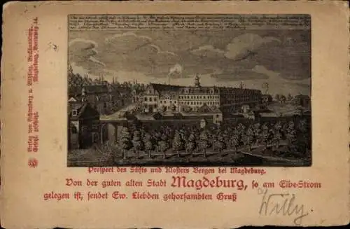 Ak Magdeburg an der Elbe, Stift und Kloster Bergen