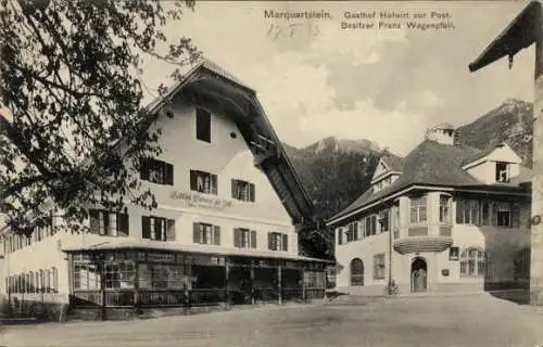 Ak Marquartstein im Chiemgau, Gasthof Hofwirt, Post, Vorderansicht