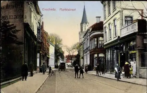 Ak Enschede Overijssel Niederlande, Marktstraat