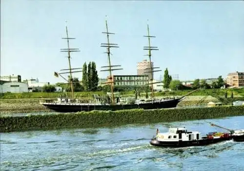 Ak Hansestadt Bremen, Weser, Segelschulschiff Deutschland