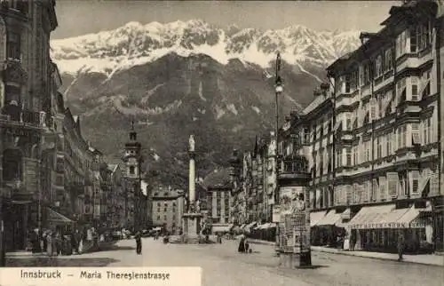 Ak Innsbruck in Tirol, Maria Theresien Straße