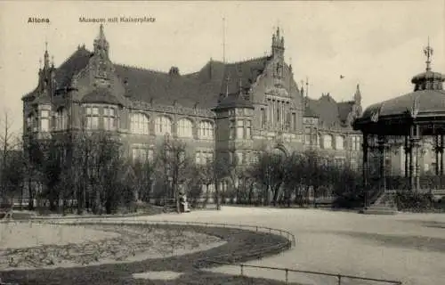 Ak Hamburg Altona, Kaiserplatz mit Museum