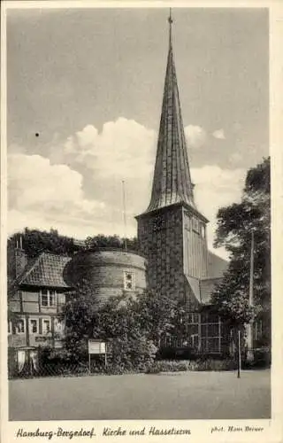 Ak Hamburg Bergedorf, Kirche, Hasseturm