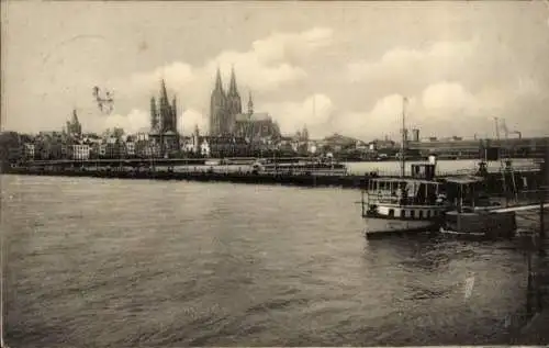 Ak Köln am Rhein, Uferansicht