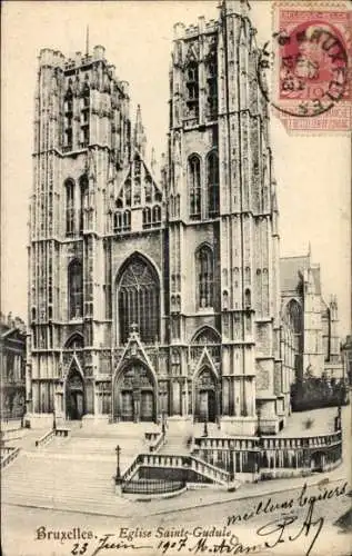 Ak Brüssel Brüssel, Kirche Sainte Gudule