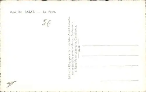 Ak Rabat, Marokko, La Poste