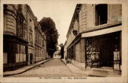 Ak Saint Calais Sarthe, Rue Sadi-Carnot