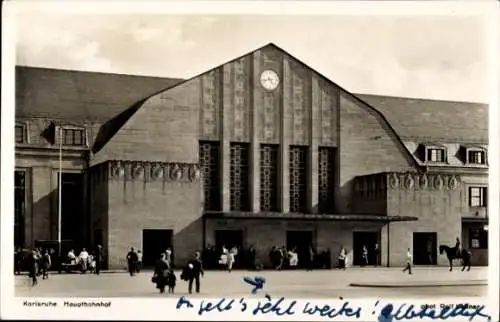 Ak Karlsruhe in Baden, Hauptbahnhof