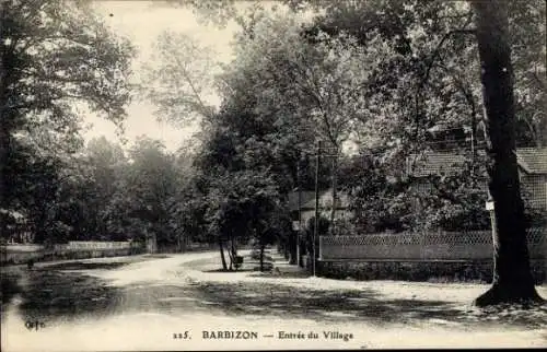 Ak Barbizon Seine et Marne, Dorfeingang