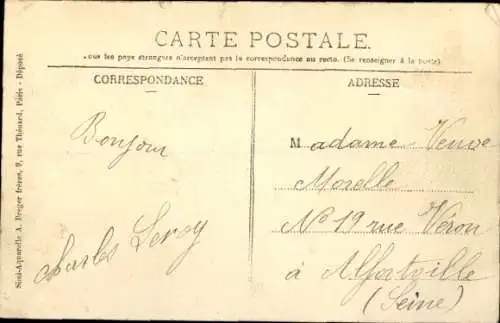 Ak Ponthierry Seine et Marne, Château de Sainte Assise und die Seine