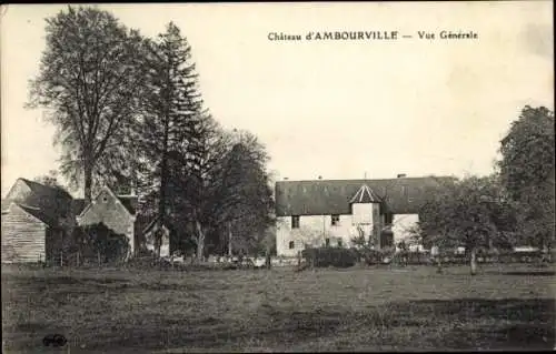 Ak Anneville Ambourville Seine Maritime, Schloss