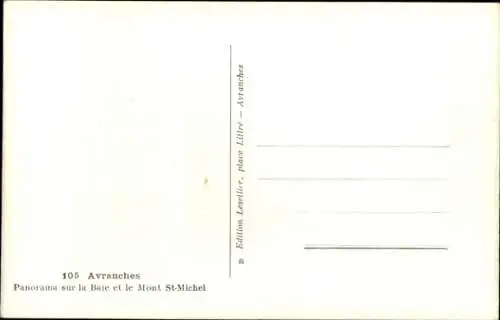 Ak Avranches Manche, Panorama über die Bucht und den Mont St. Michel