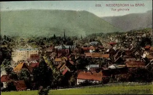 Ak Niederbronn les Bains Bad Niederbronn Elsass Bas Rhin, Gesamtansicht