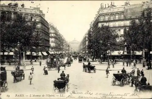 Ak Opéra Paris IX, Avenue de l’Opera