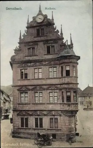 Ak Gernsbach im Murgtal Schwarzwald, Rathaus