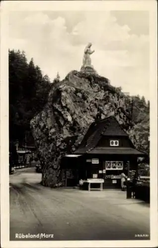 Ak Rübeland Oberharz am Brocken, Herzklippe, Höhlenbär