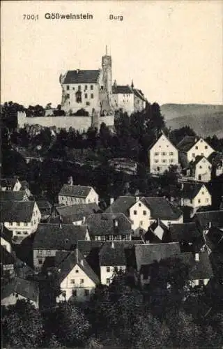 Ak Gößweinstein in Oberfranken, Burg, Teilansicht