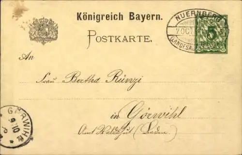 Ak Nürnberg in Mittelfranken, Bayerische Landesausstellung 1896