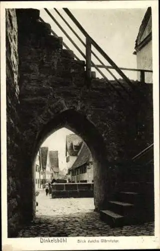 Ak Dinkelsbühl in Mittelfranken, Wörmlitztor, Treppe