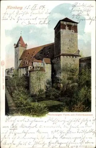 Ak Nürnberg in Mittelfranken, Fünfeckiger Turm, Folterkammer